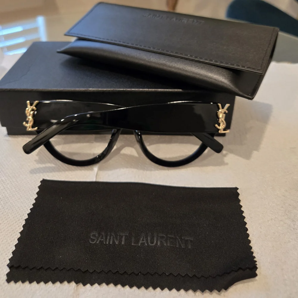 YSL Saint Laurent Eyewear Womens Cat Eye RX Glasses Full Inclusion 53:20:145MM